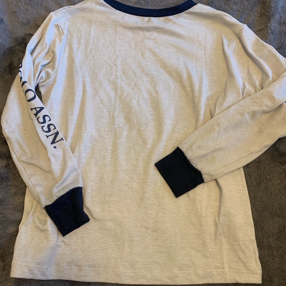 U.S. Polo Assn. White and Blue Pajama Set Classic Comfort - Picture 4 of 8